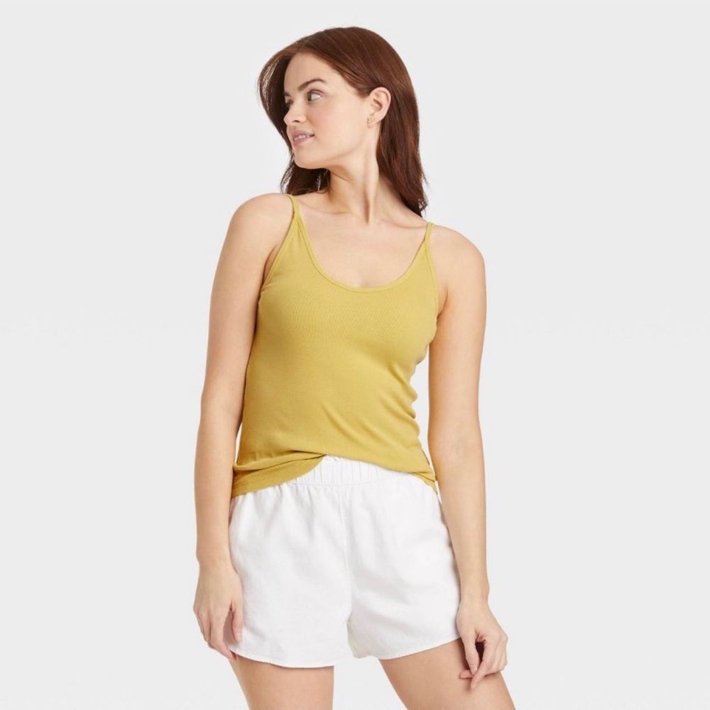 NWT Women's Slim Fit Camisole - Universal Thread™ in Lime Green - XL